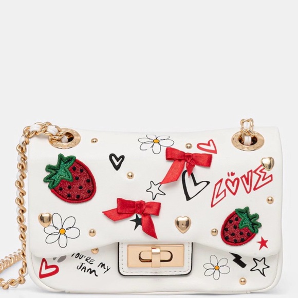 New Lovebag Small Strawberry Patches Crossbody Bag - Picture 6 of 10